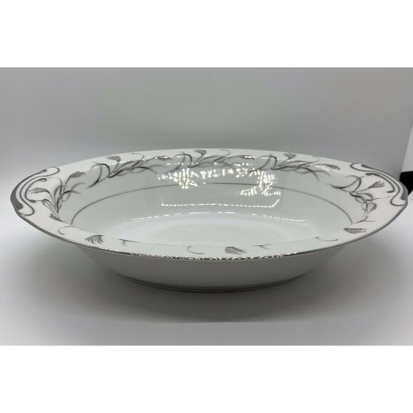 Harmony House China Platinum Garland Oval Vegetable Bowl - Picture 3 of 7